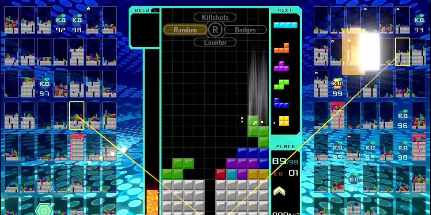 Gameplay from Tetris 99