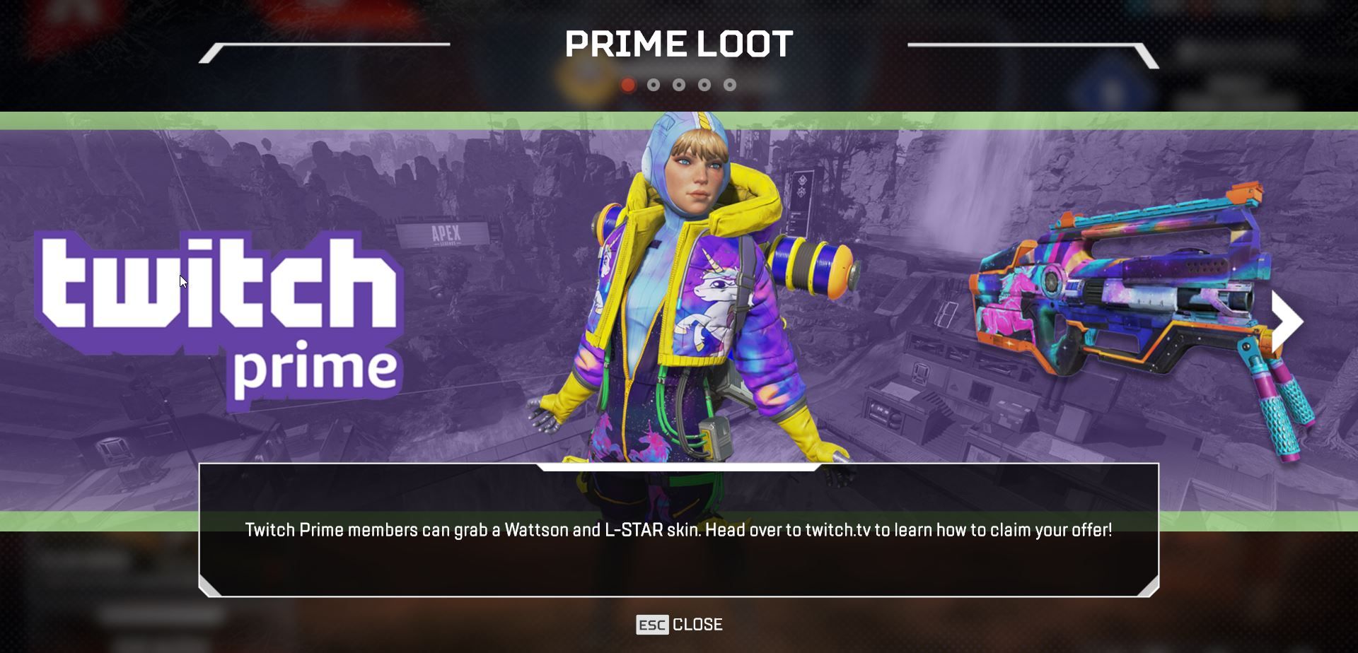 Twitch Prime members get 5 free Apex Legends packs and legendary