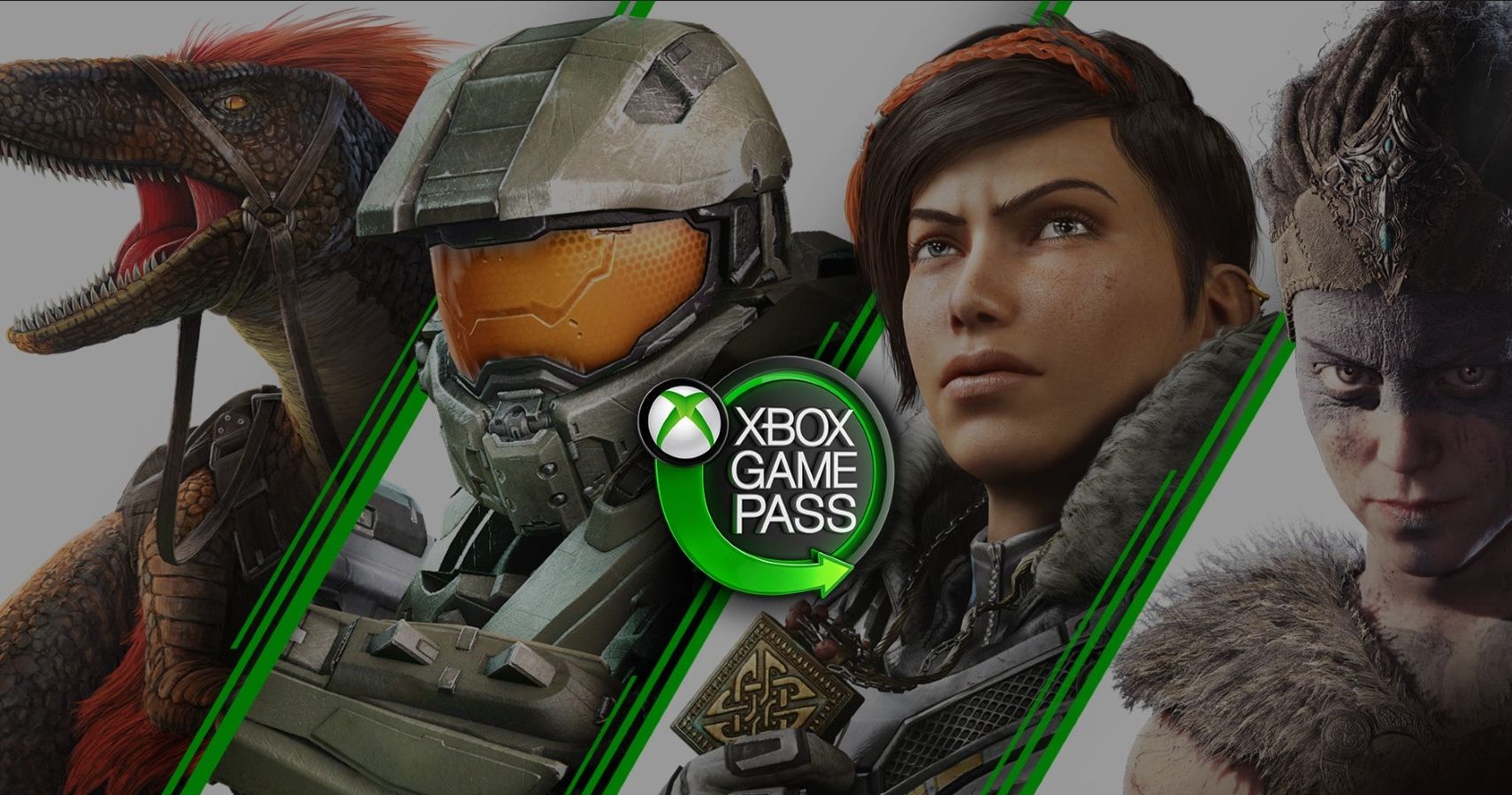 gamepass promo shot with four MS characters as the background including master chief.