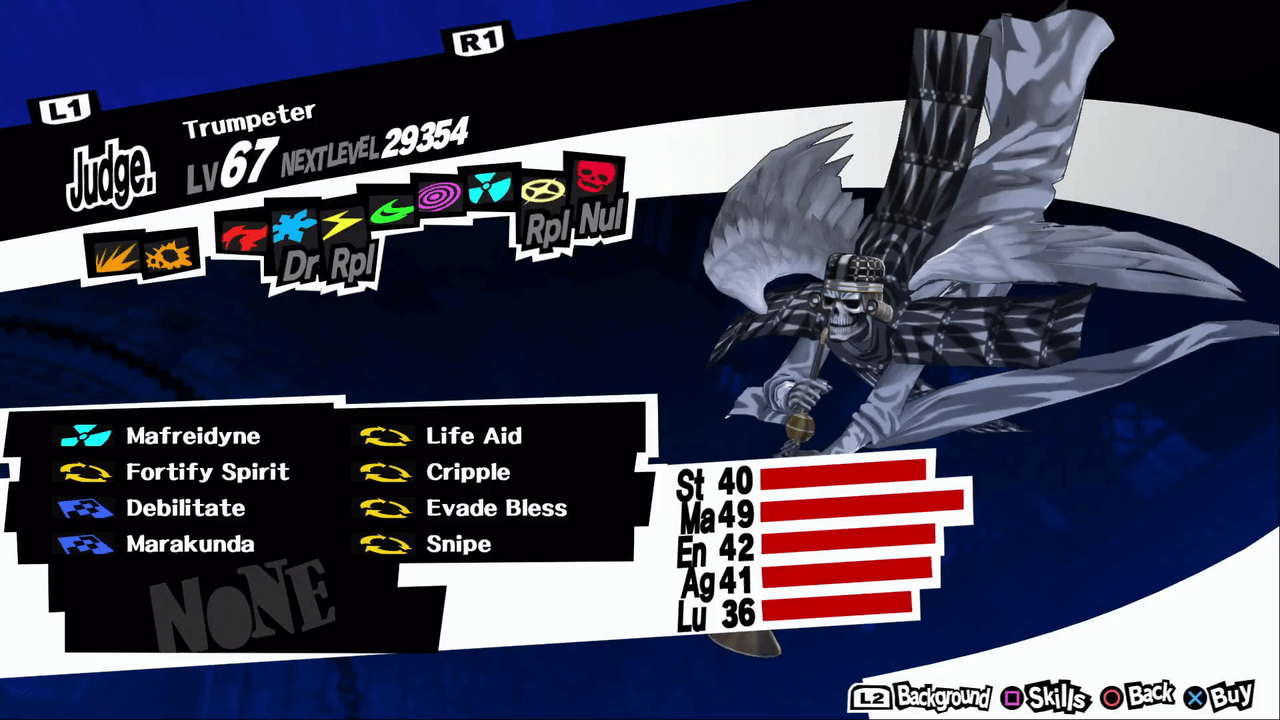 Persona 5 Trumpeter stats