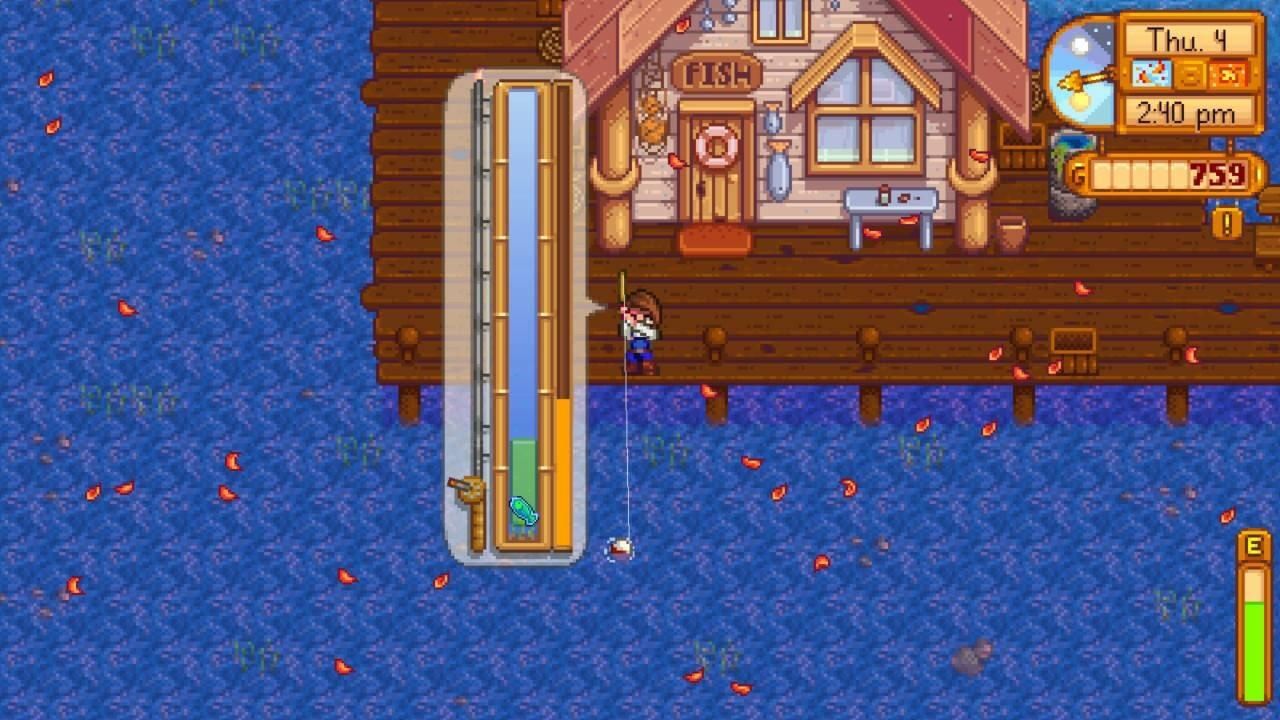 the fishing minigame in stardew valley