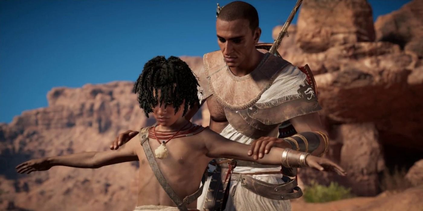 Bayek Of Siwa With His Son