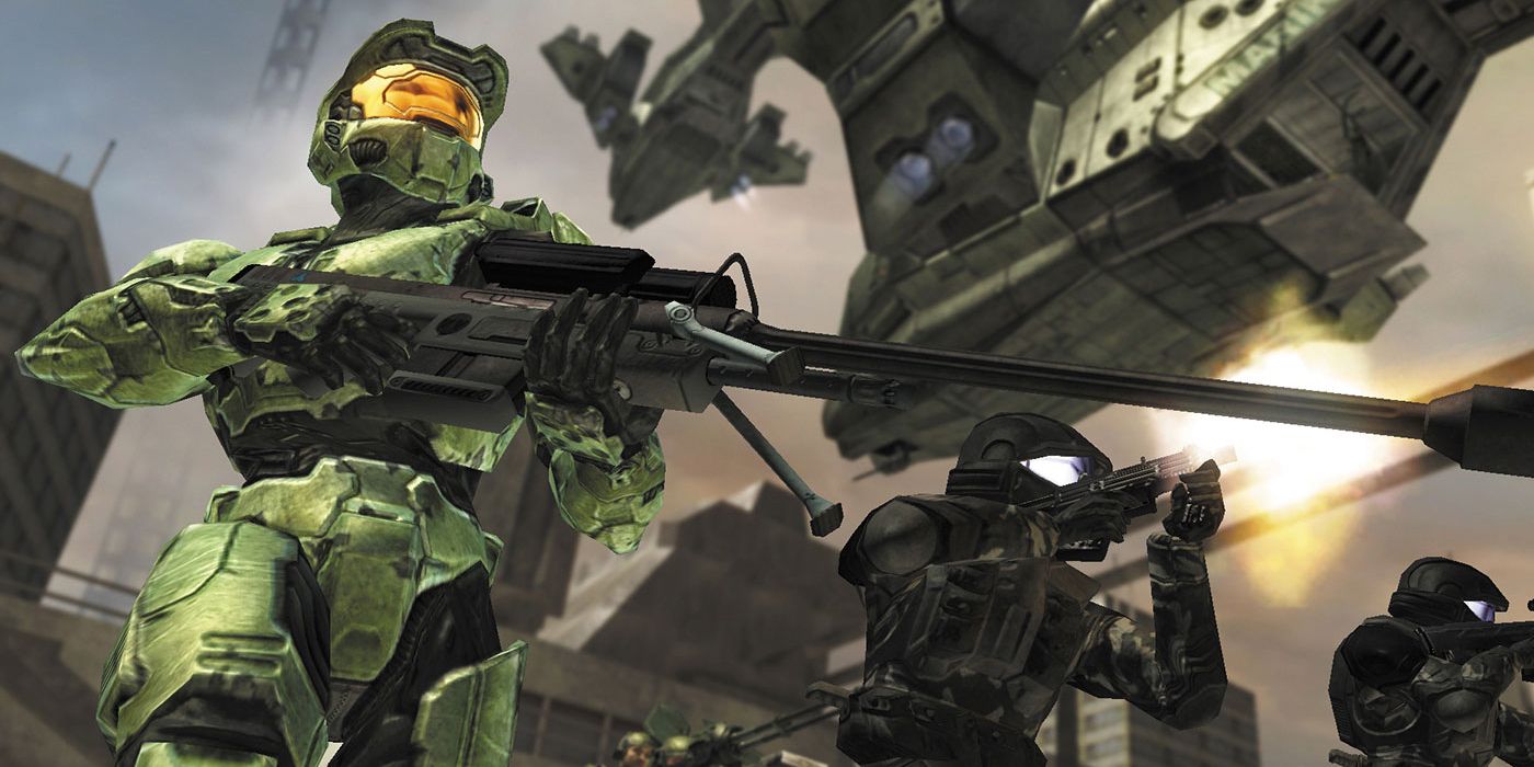 Halo 2 Screenshot Of Master Chief and Troops