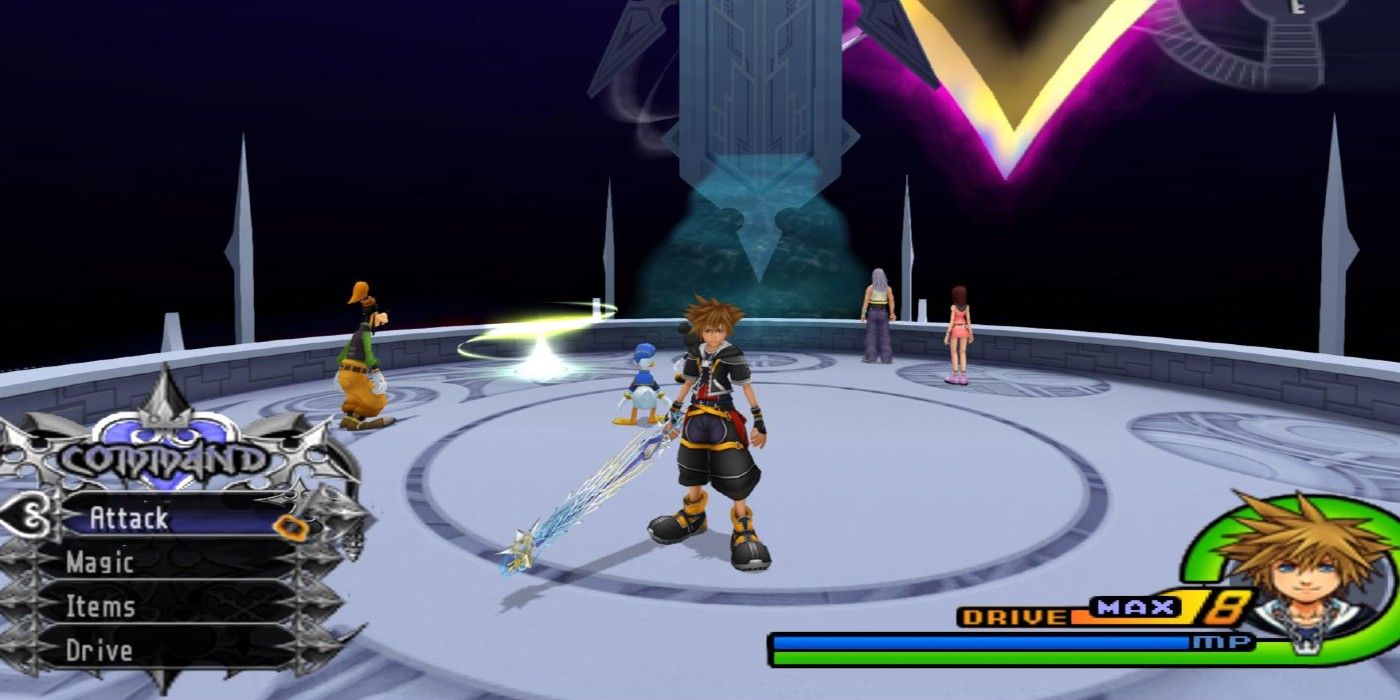 Kingdom Hearts 2 battle on platform