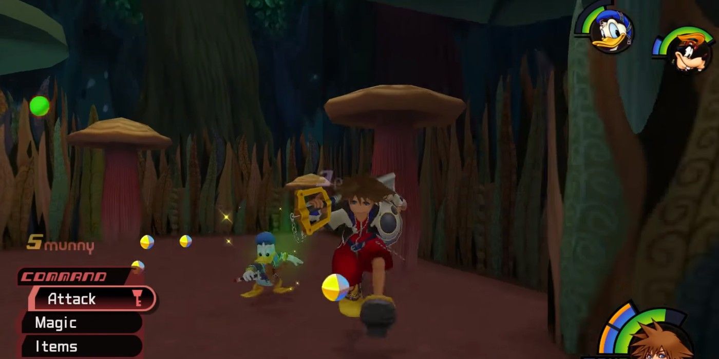 Kingdom Hearts Original traversing mushroom envirronment