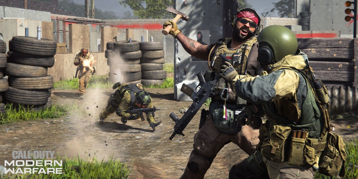 Modern Warfare gunfight screenshot
