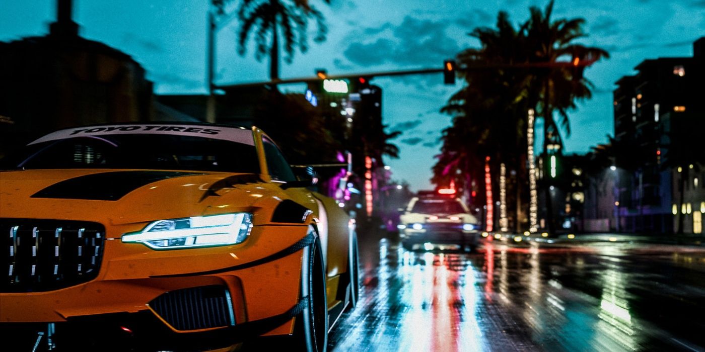 A screenshot showing gameplay in Need For Speed Heat