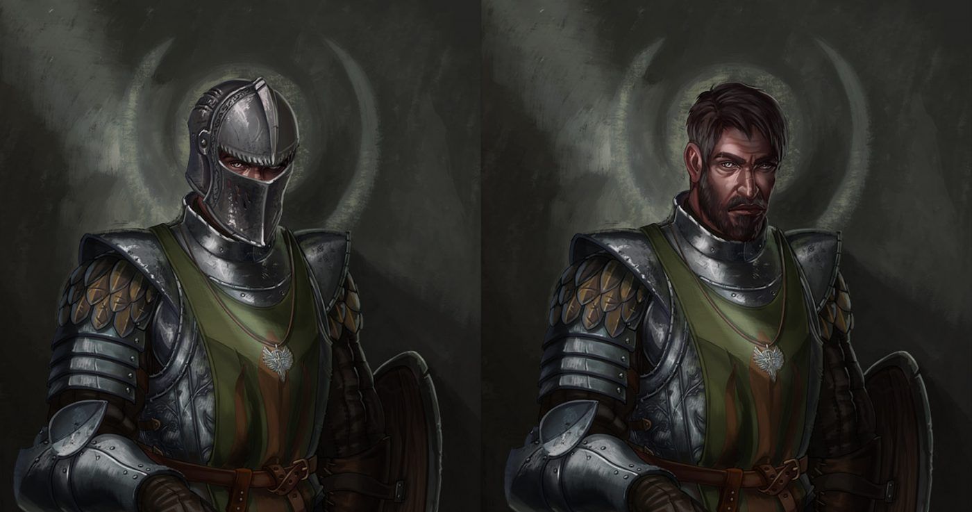 Pathfinder Paladin With and without helmet