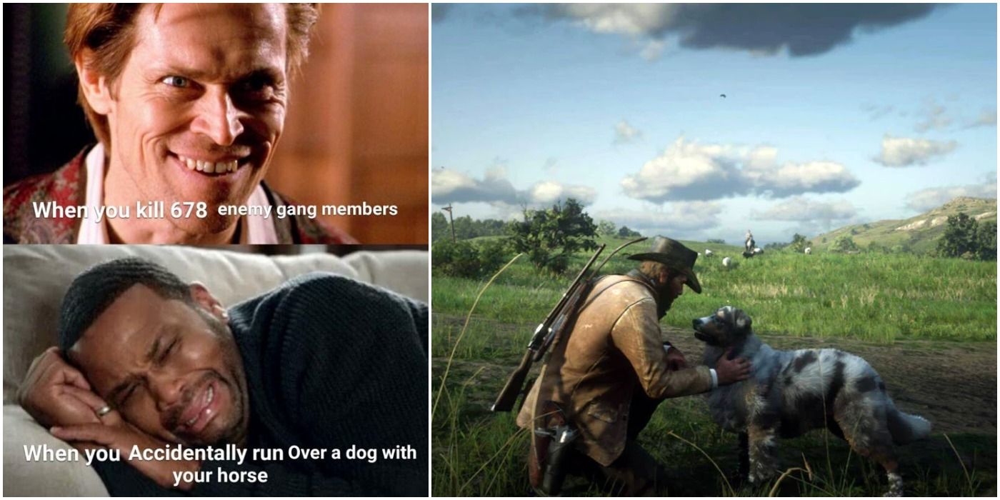 &quot;When you kill 678 gang members&quot; vs. &quot;When you Accidentally run over a dog with your horse&quot;