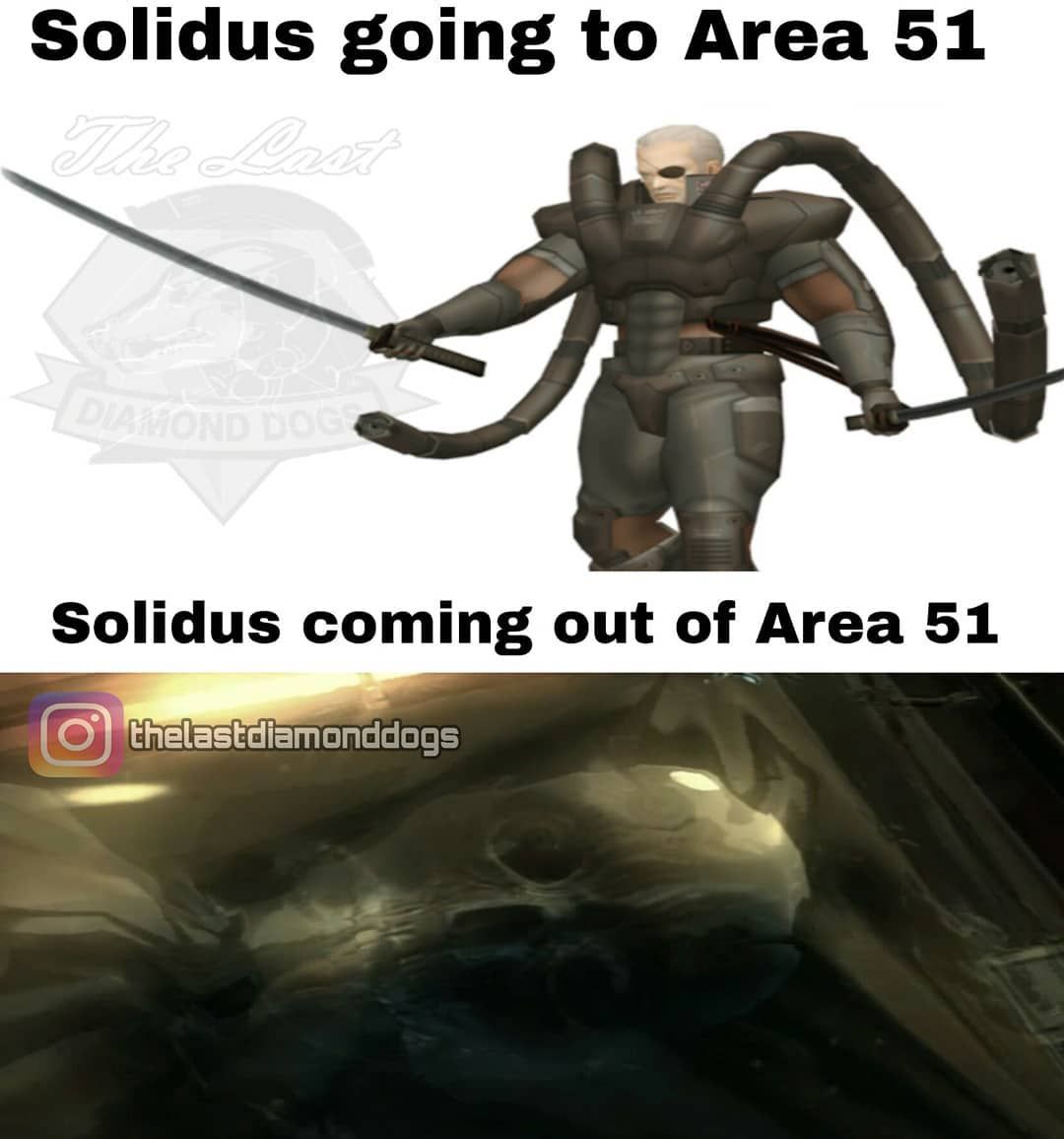 Solidus Snake Area 51 Meme