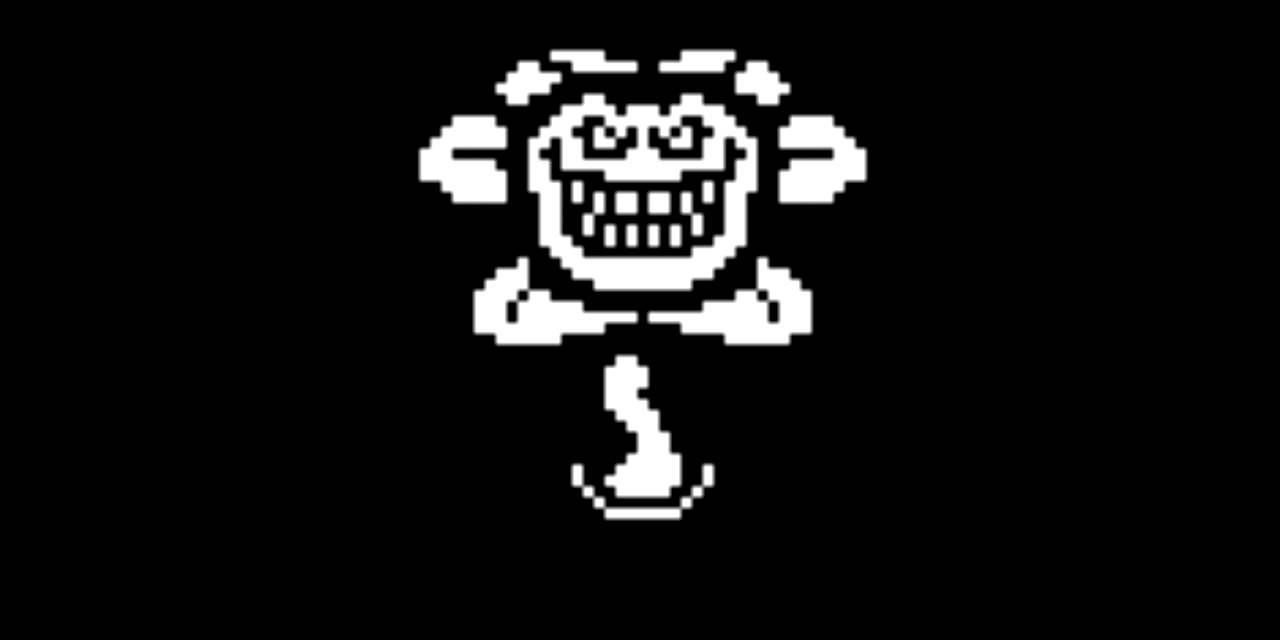 Picture of Flowey doing his evil, toothy grin