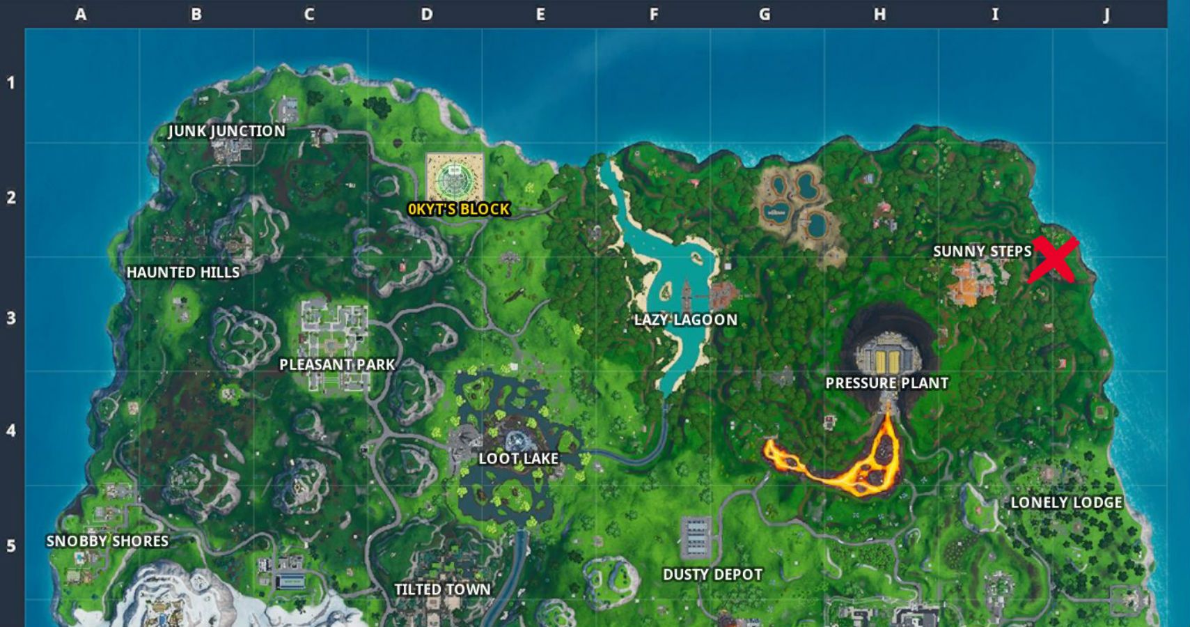 Fortnite Season X Week 4 Battle Star Location