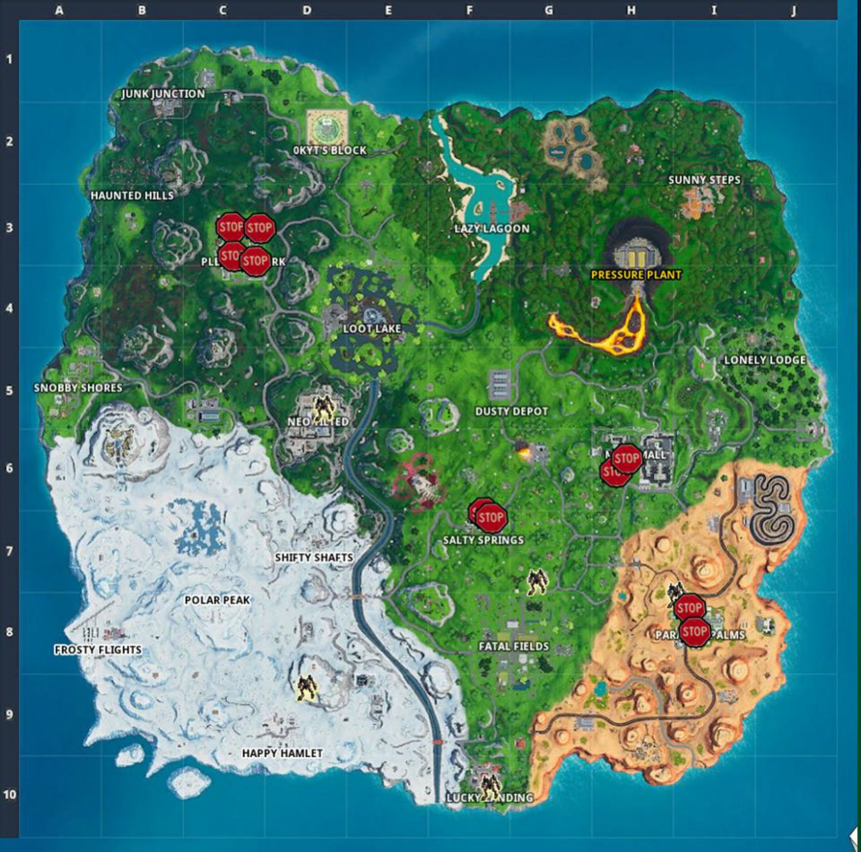 Fortnite Season 10 Where To Find The Stop Signs