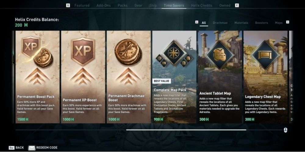 Assassins Creed Odyssey Microtransactions Shop