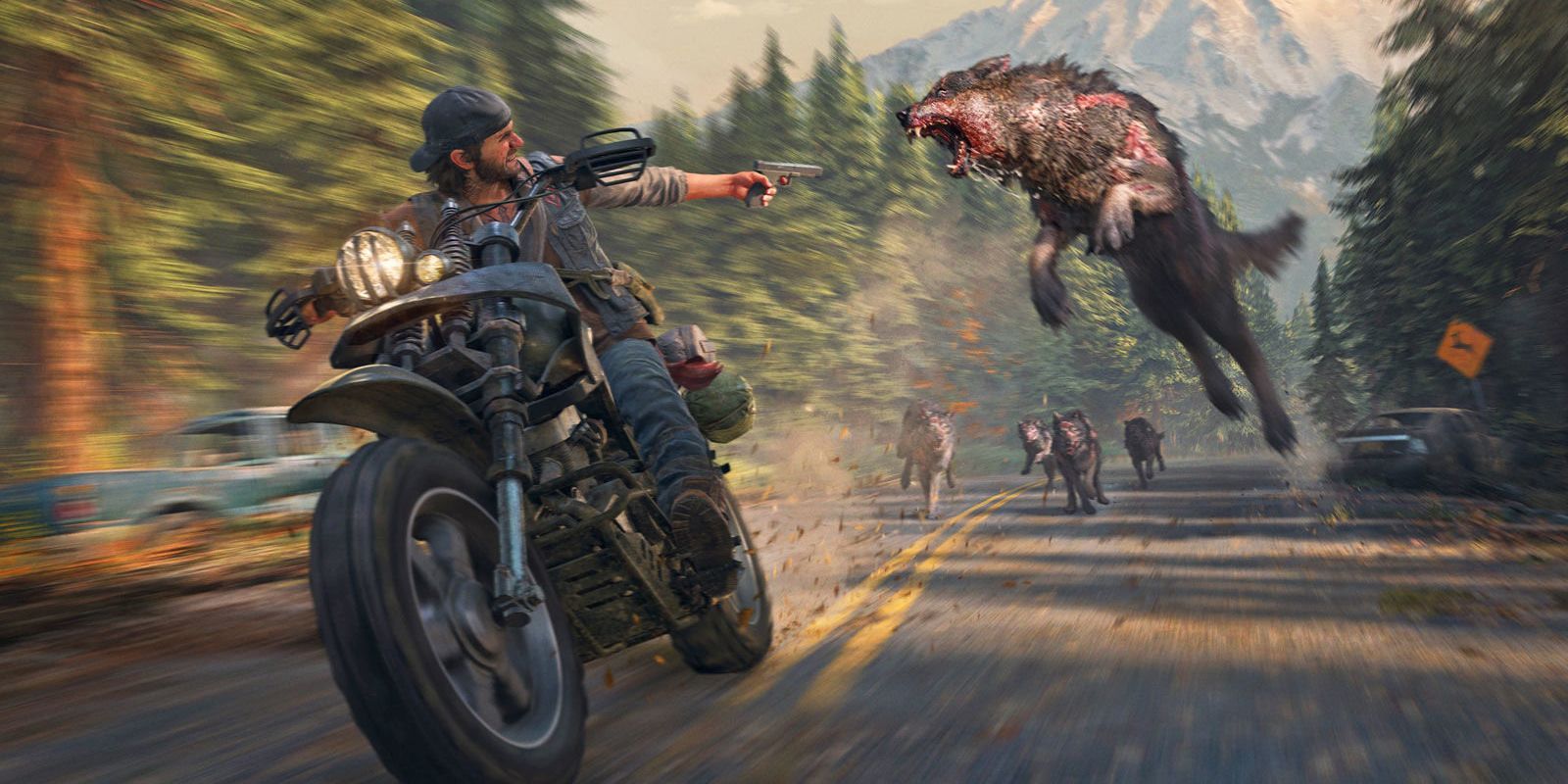 Days Gone Deacon On Bike Attacked By Wolf