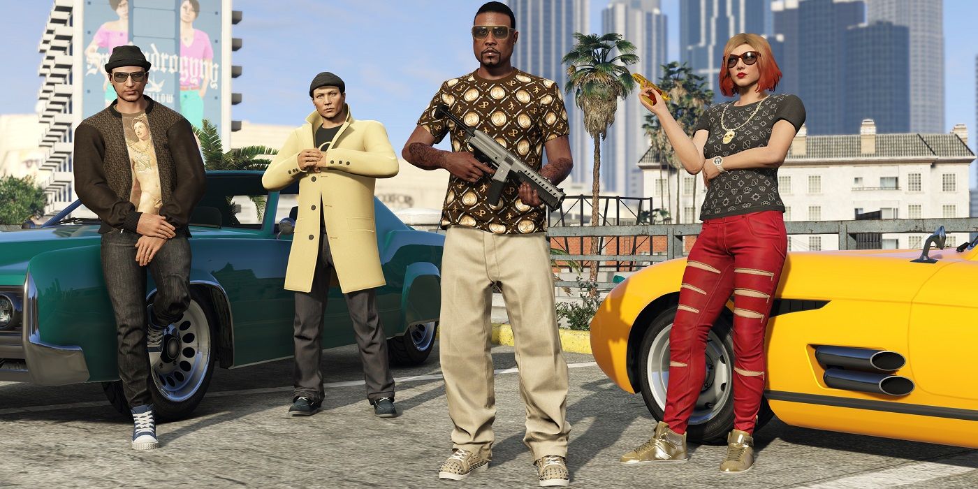 GTA Online custom characters with cars