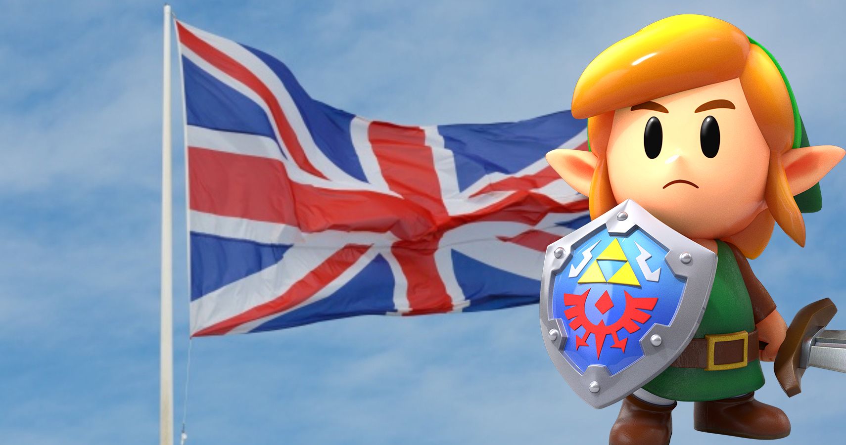 Link Link's Awakening Great Britain Flag Cover
