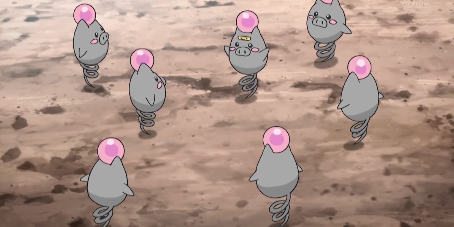 Spoink Pokemon from the anime