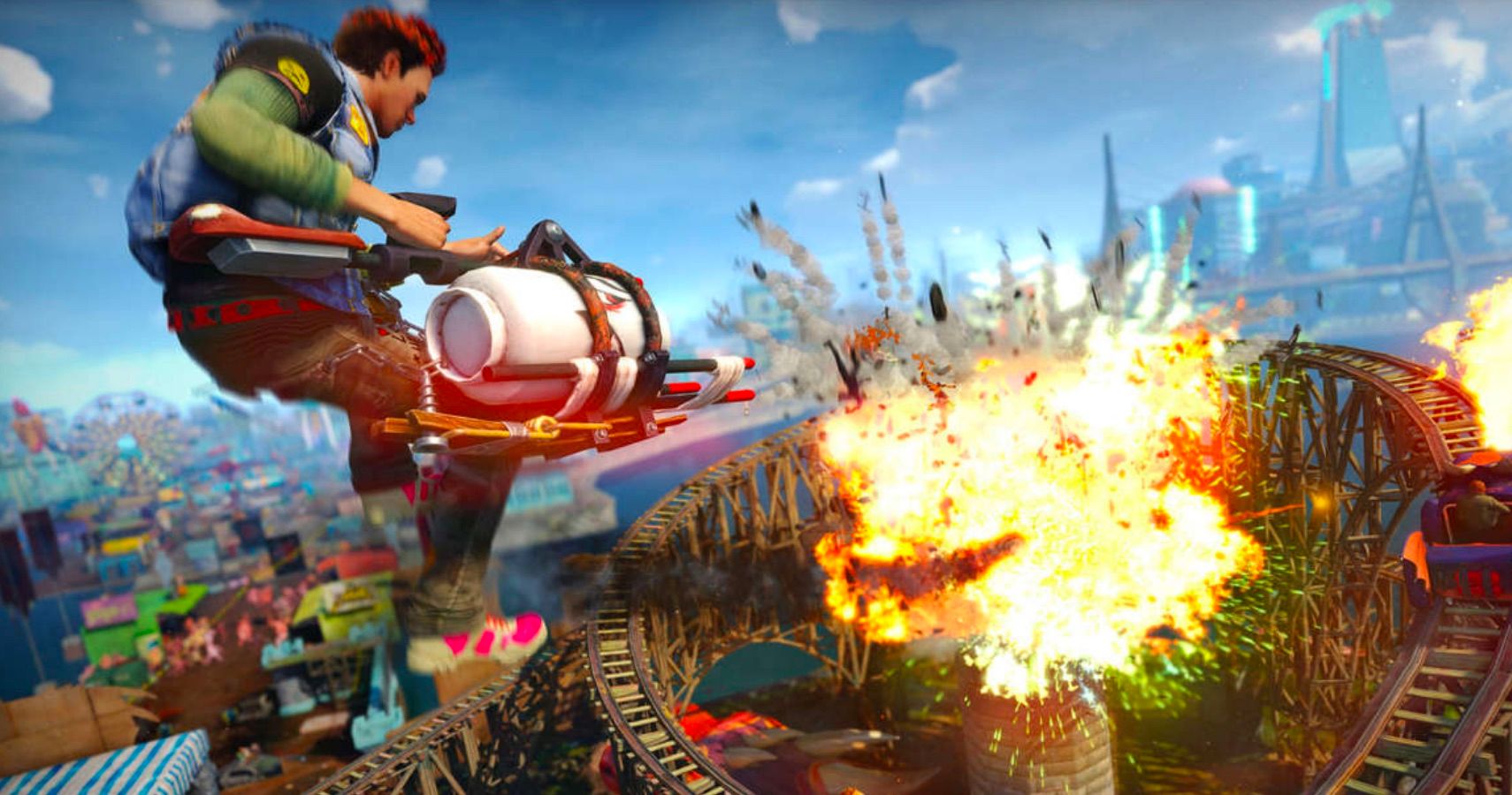 Sunset Overdrive rollercoaster