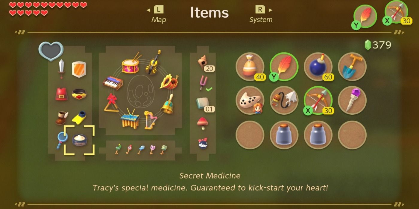 The Legend of Zelda Links Awakening Tracy Medicine