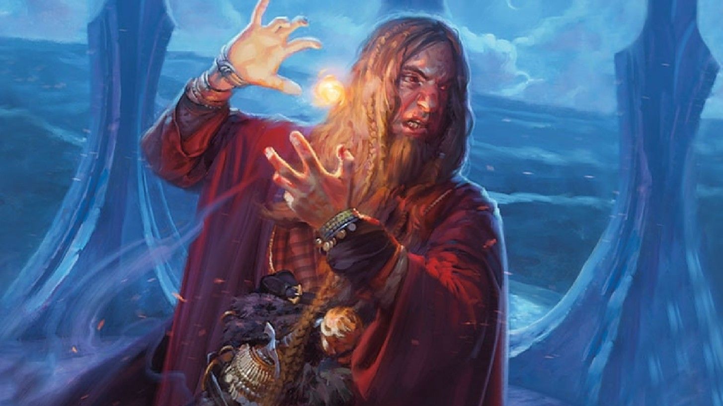 A magic-using sorcerer from D&D