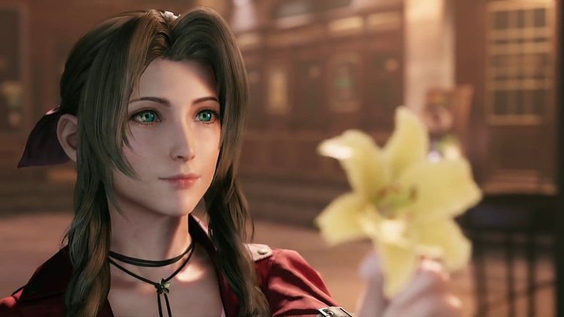 Aerith Offering A Flower Final Fantasy 7