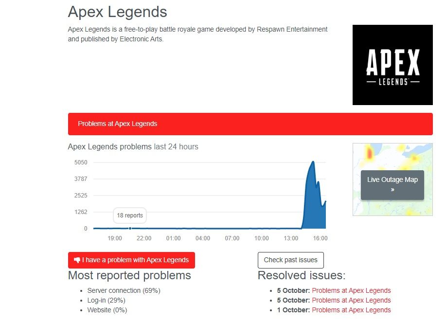 Apex Legends Server Crashes