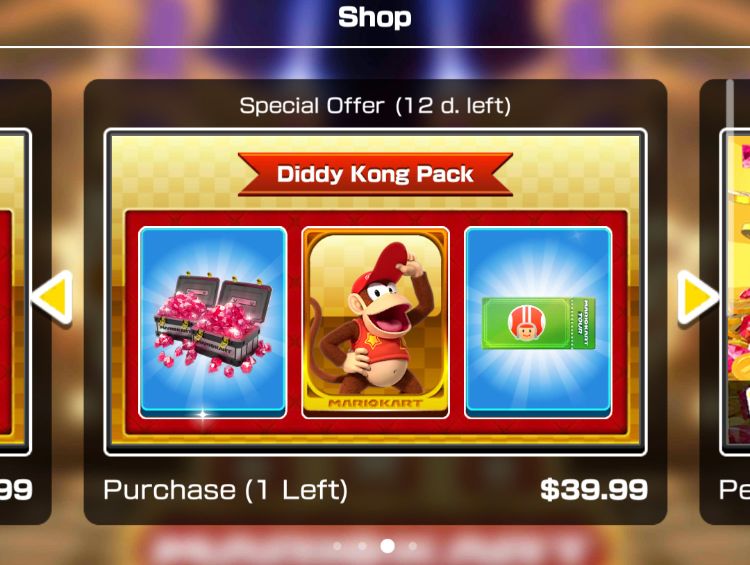 Mario Kart Tours Diddy Kong Character Costs Nearly As Much As Mario Kart 8 Deluxe