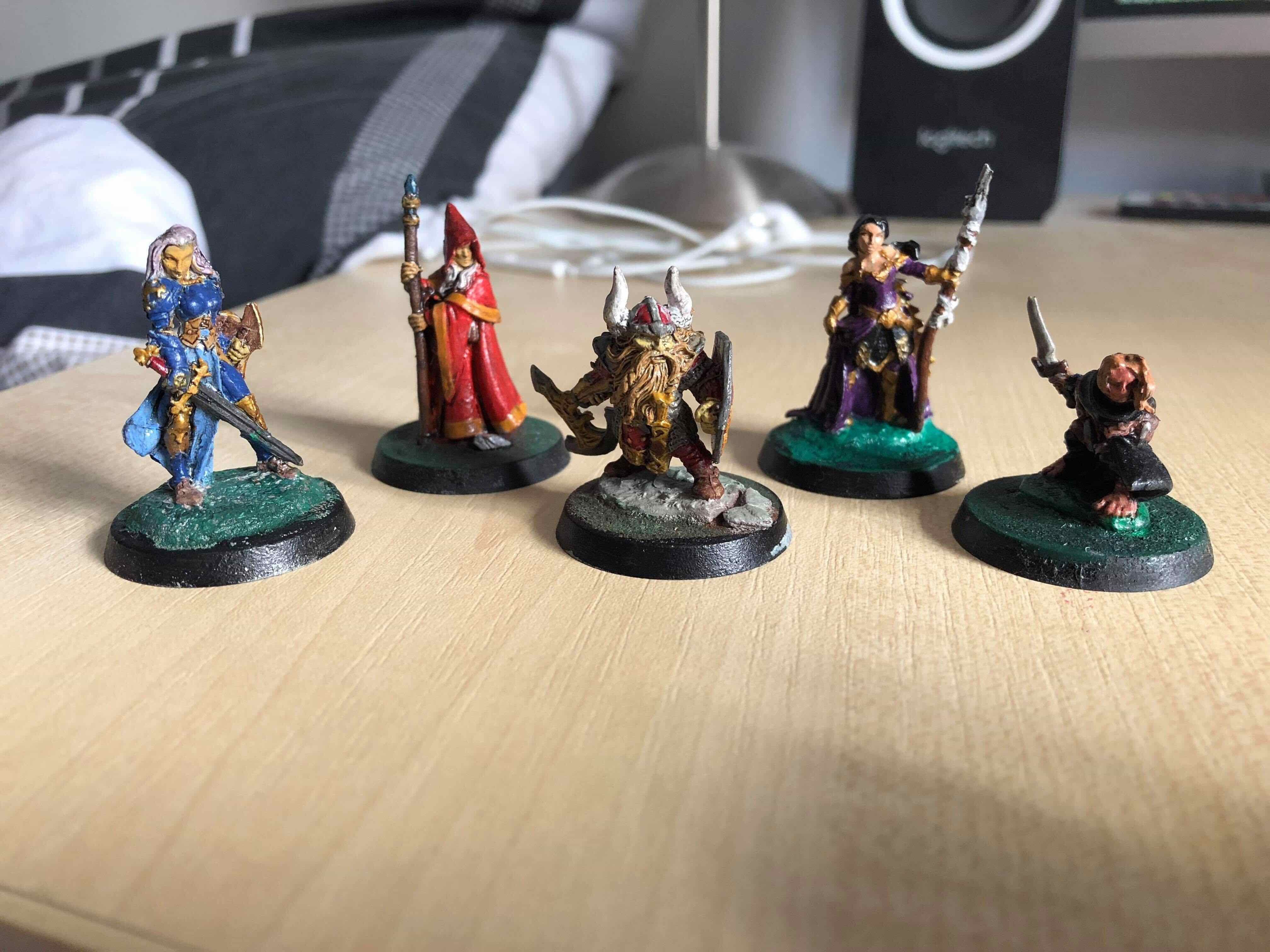 Miniature characters from D&D