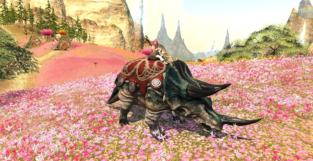 Triceratops mount in Final Fantasy 14