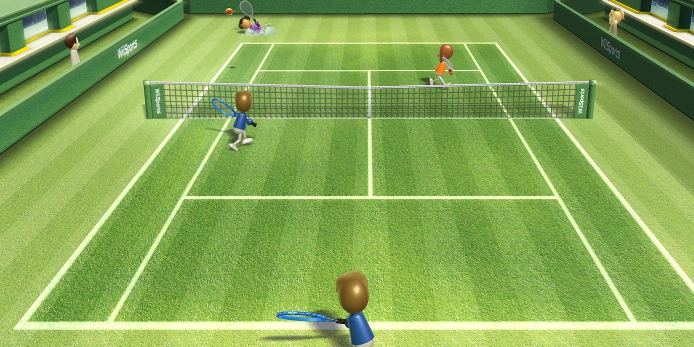 Wii Sports tennis screen shot