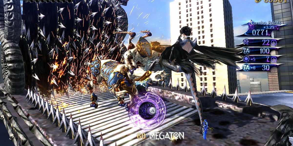 Bayonetta 2 torture attack against an enemy