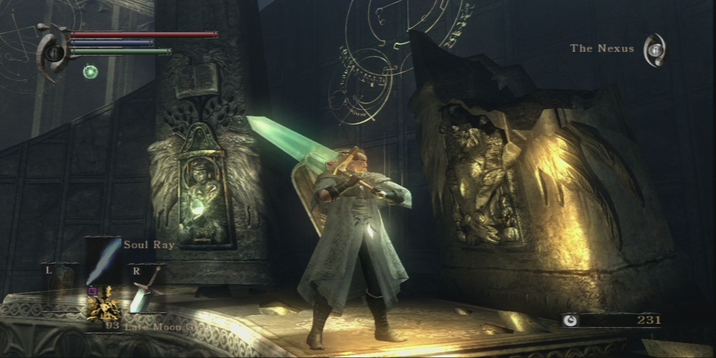Demon's Souls Screenshot Of Character Holding Big Sword