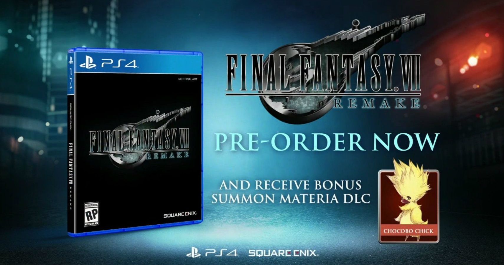 SQUARE ENIX Reveals FINAL FANTASY VII REMAKE European Package Art