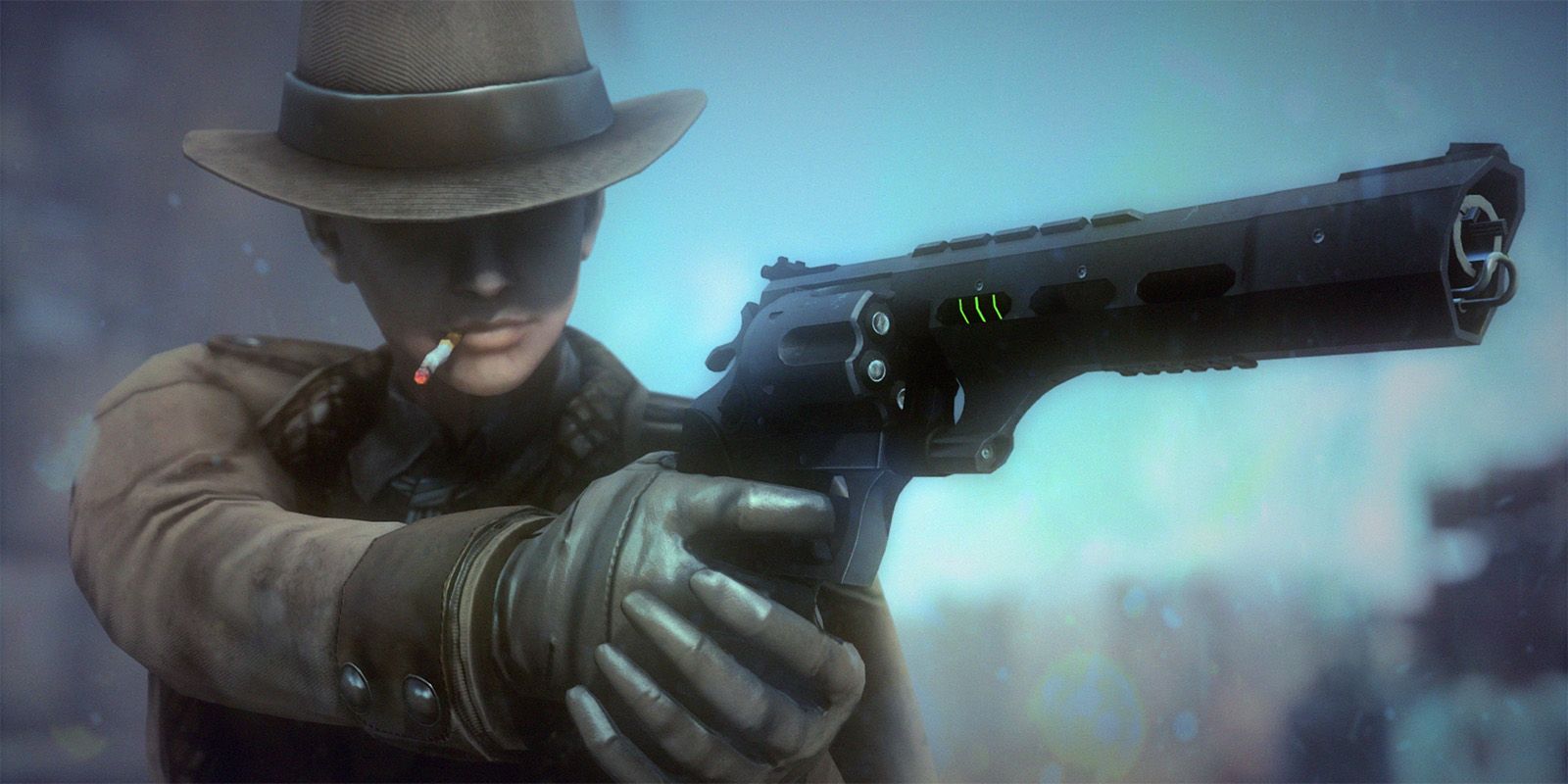 Character holding gun in Fallout 4