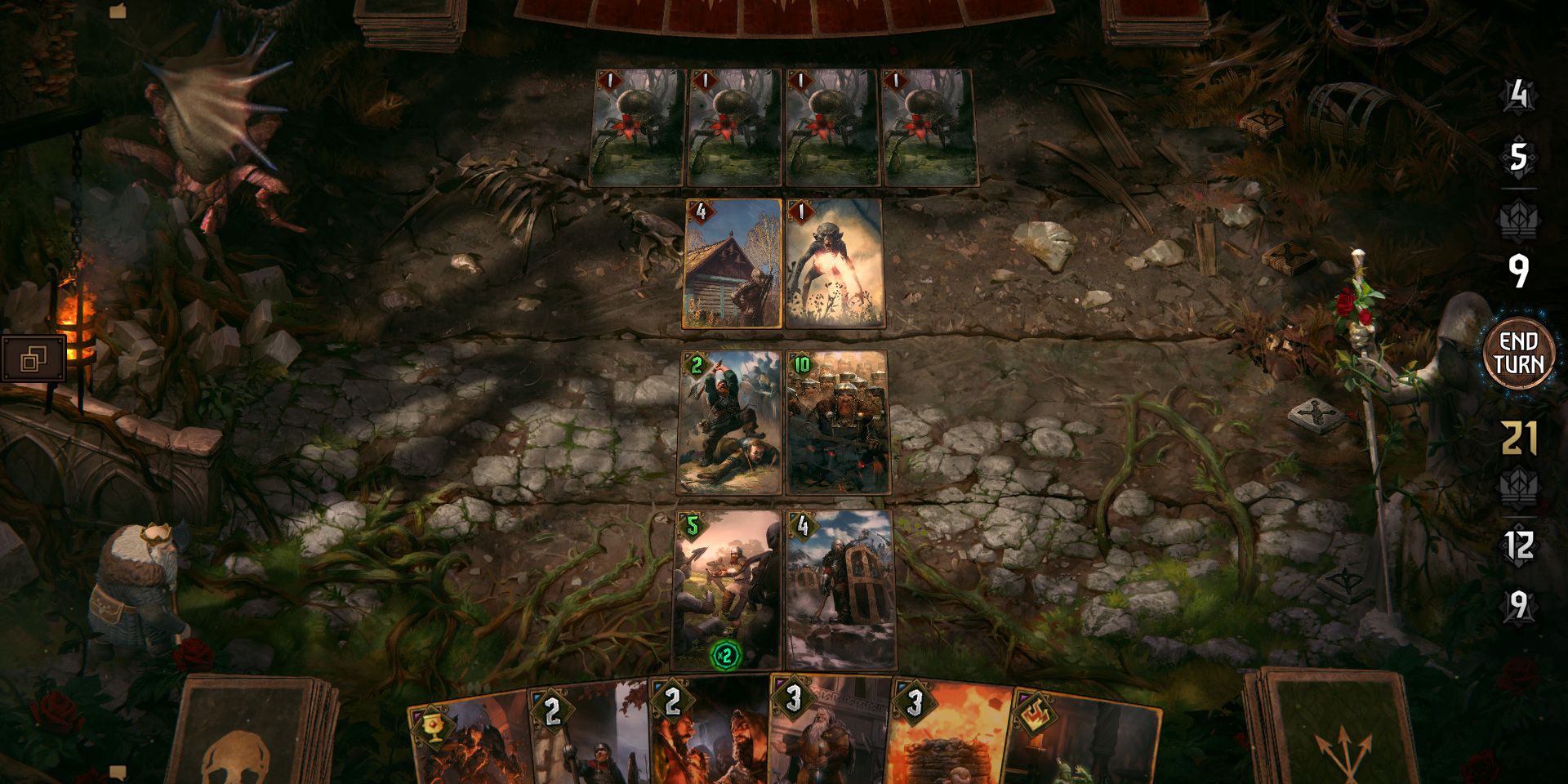 Screenshot of gameplay in Gwent from an IOS device. 