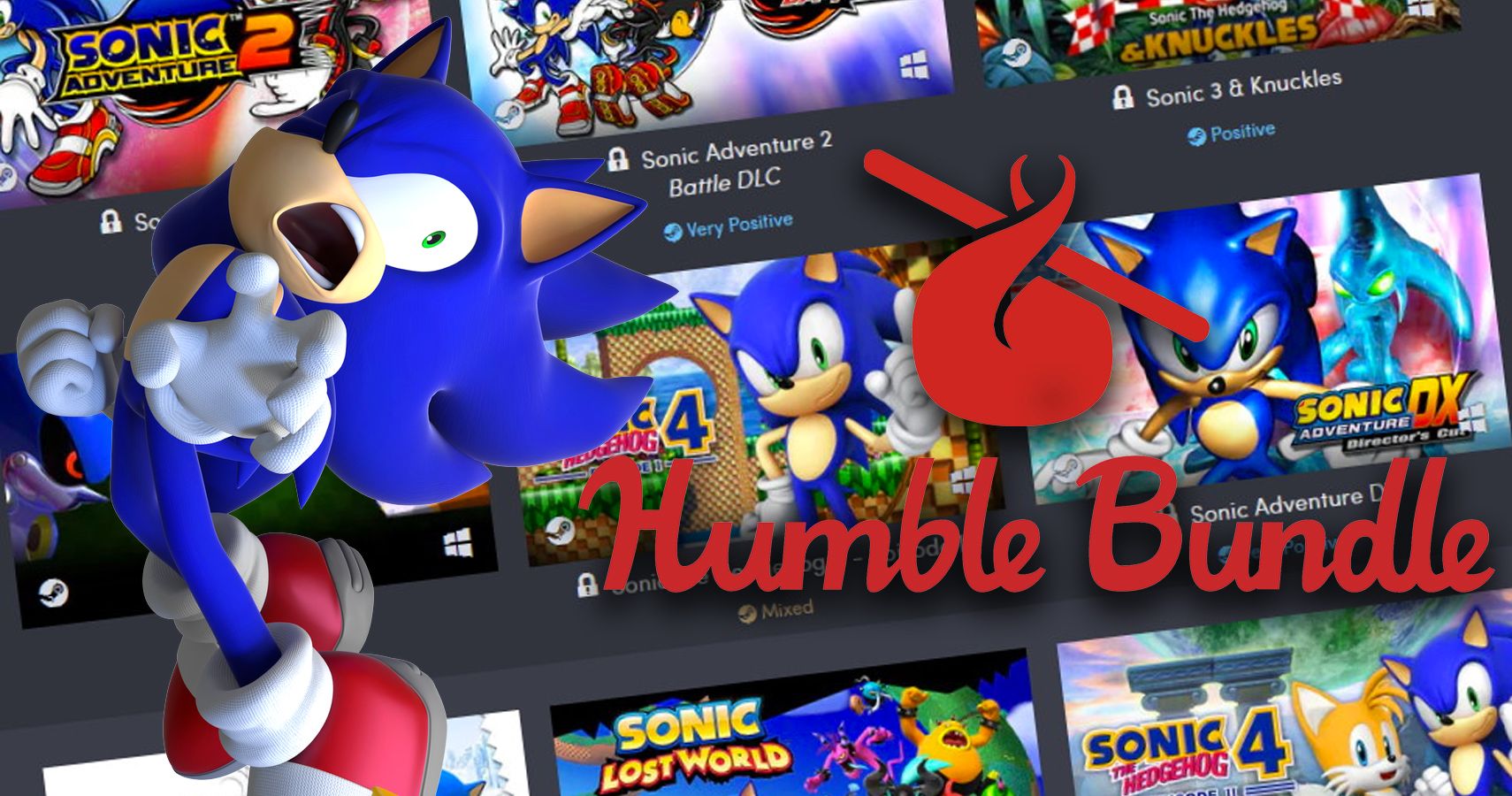 Pacote de games de Sonic está disponível em bundle a partir de US