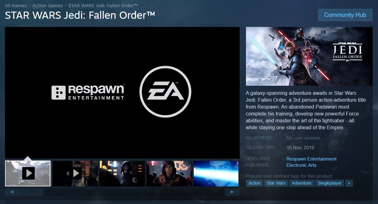Jedi Fallen Order Steam