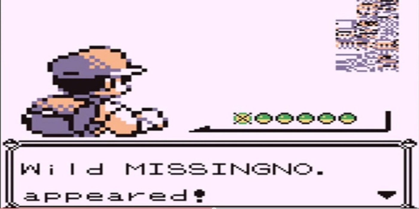 image of Blue encountering the MissingNo. from Pokemon Red and Blue