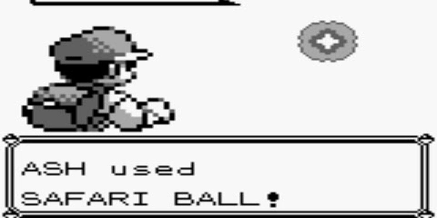 image of Ash using a Pokeball in the Safari Zone from Pokemon