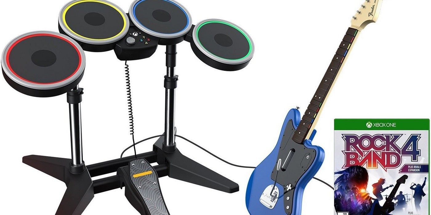 Rock band 4 drums and guitar pictre