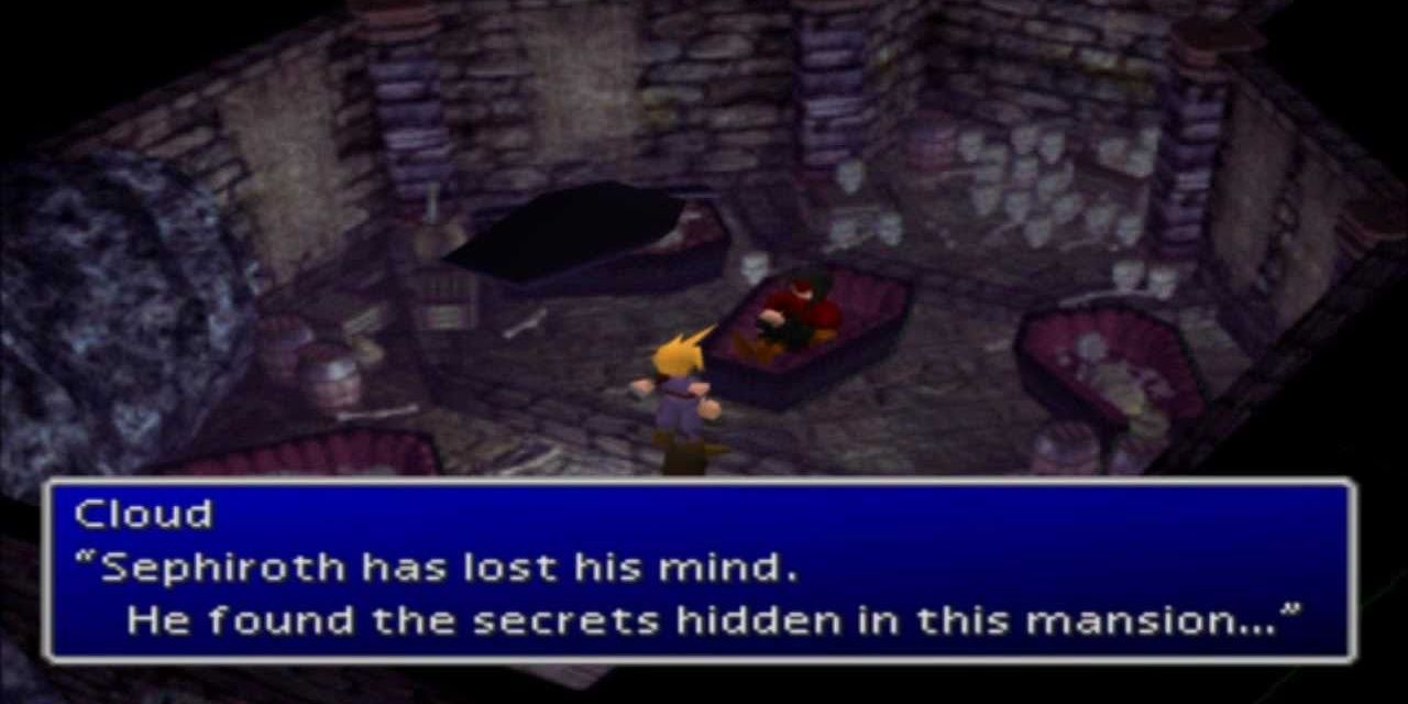 Final Fantasy 7 Cloud Finds Vincent In A Coffin