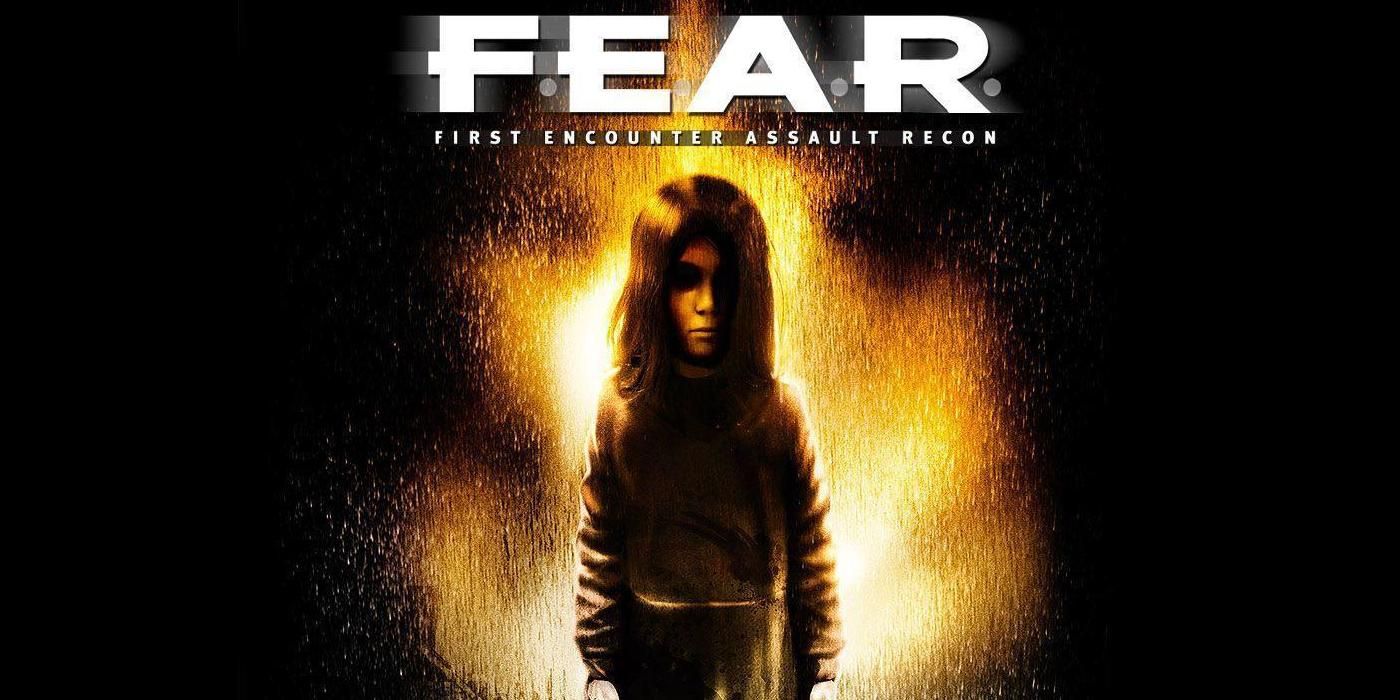 Screenshot of the cover art used for 2005's F.E.A.R. game.