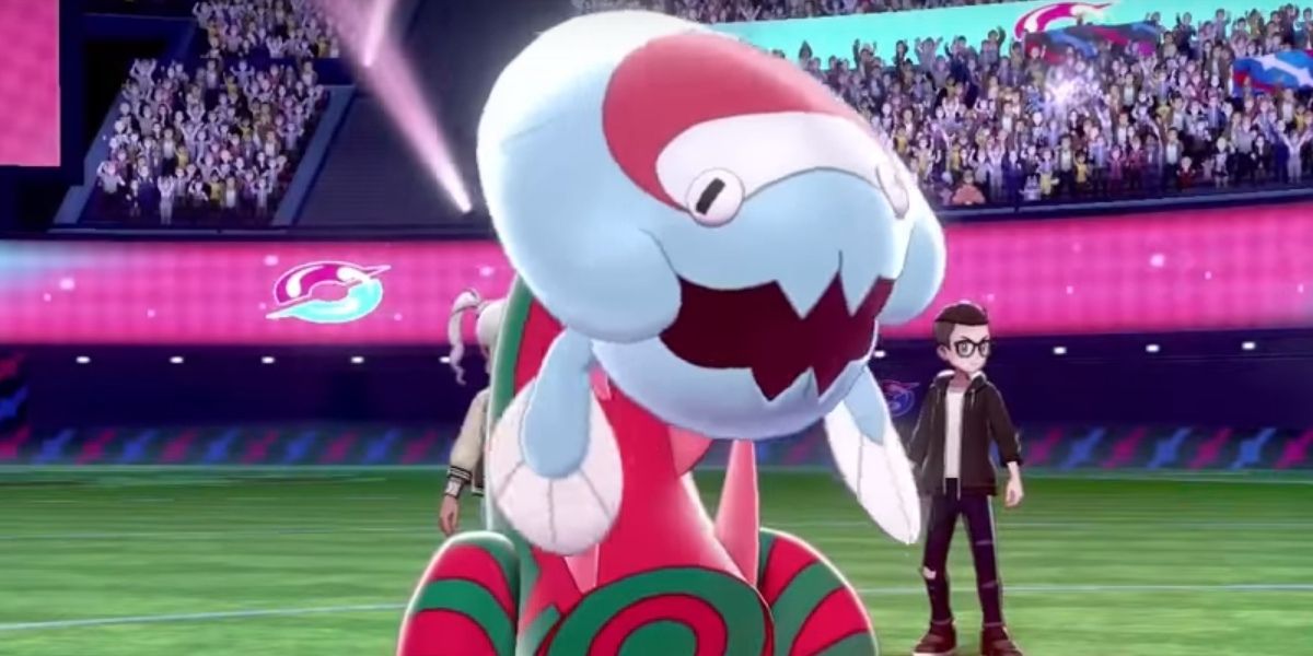 A Dracovish stands ready to attack in Pokemon Sword and Shield.