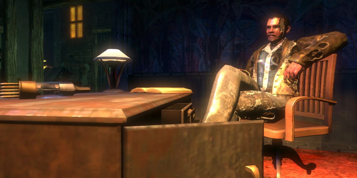 andrew ryan on a chair in bioshock