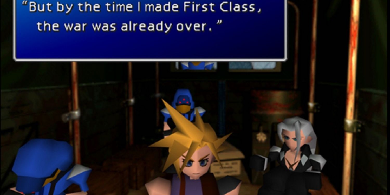 Cloud جنگ را با Wutai در Final Fantasy 7 برای PS1 به یاد می آورد.