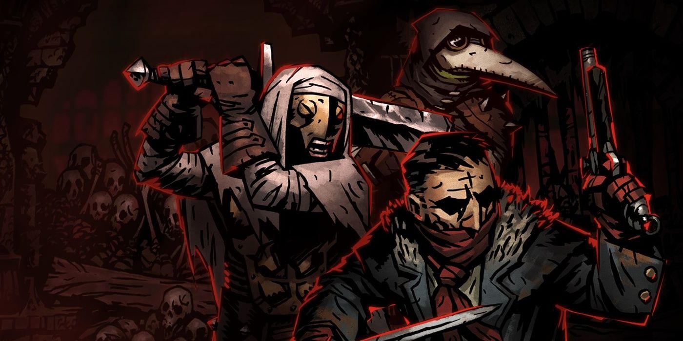 Darkest Dungeon - Promotional Art of the Highwayman, the Plague Doctor and the Leper
