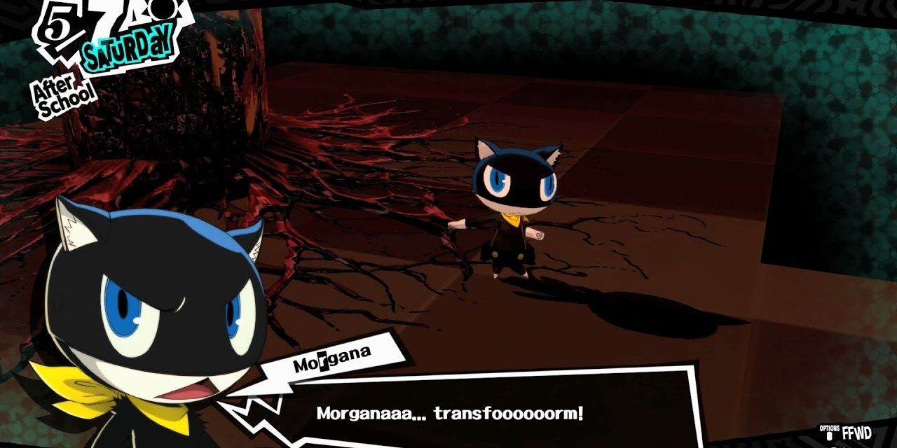 Morgana making his presence known in Persona 5