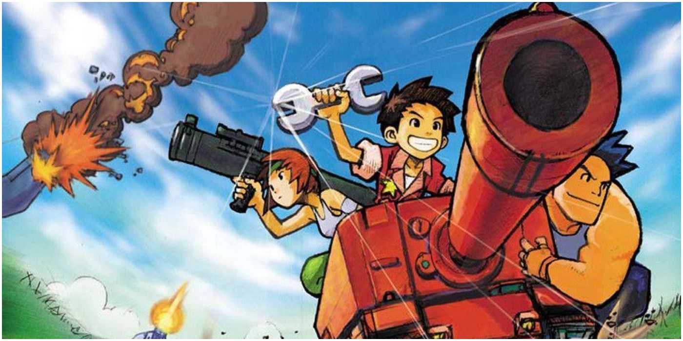 Advance Wars art of characters in a tank