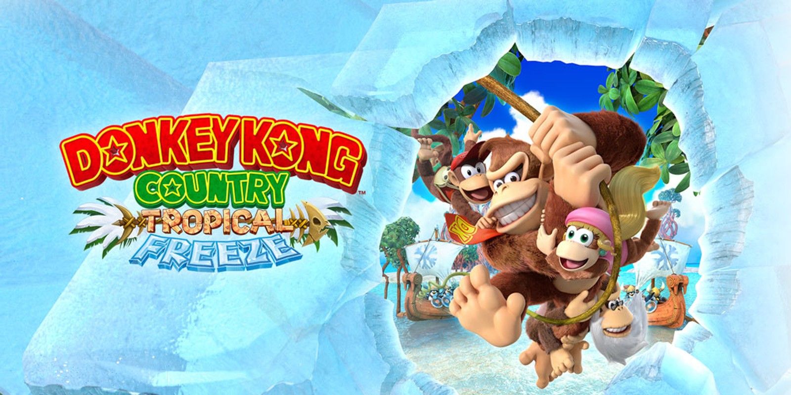 Donkey Kong Tropical Freeze promo art with logo